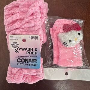 Conair spa set with hello kitty wash cloth